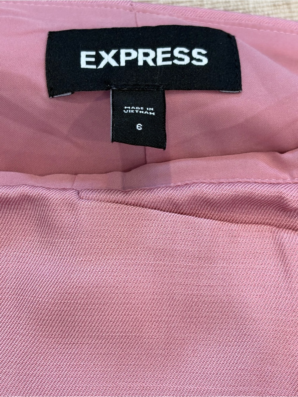 Express Rose Pink Skirt - Textured A-Line
